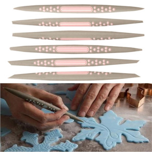 6PCs carving group baking tool set sugar making carving plastic soft head baking supplies in stock
