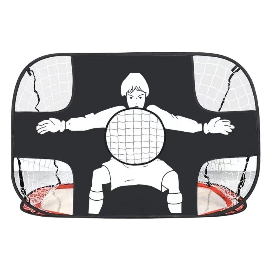 Children's portable foldable humanoid football door quick open grid movable outdoor sports toy parent-child game