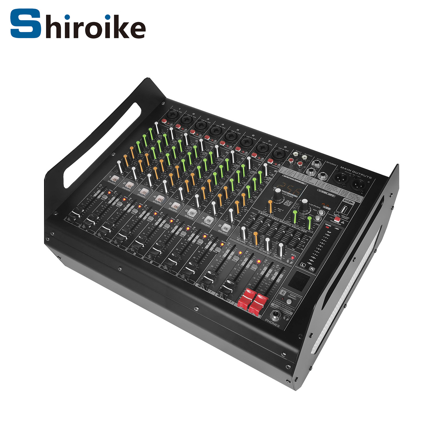 GAX-EM8 전문 8 채널 전원 48V 믹서 DJ 믹서 256DSP 노래방 무대 KTV