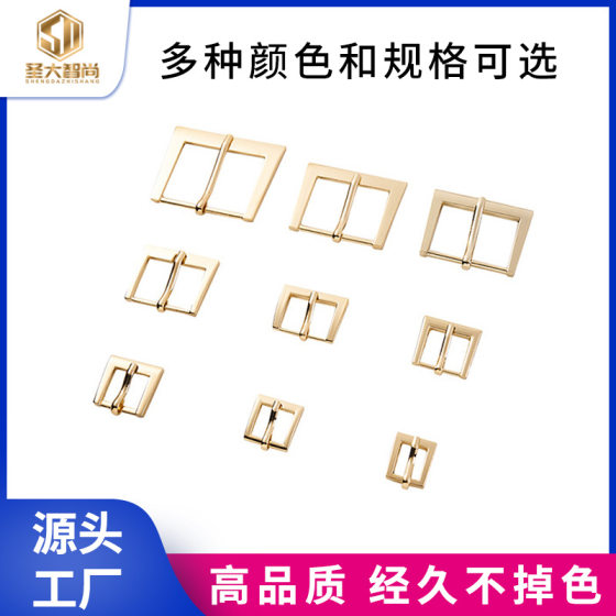 Multi-specification Clothing Luggage Hardware Die-cast Flat Pin Buckle Belt Buckle Leather Zinc Alloy Webbing Buckle Spot Wholesale