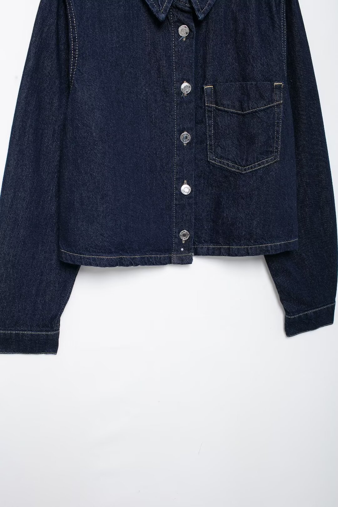 Women's clothing 2024 autumn new shirt jogging style denim suit_voghion.com