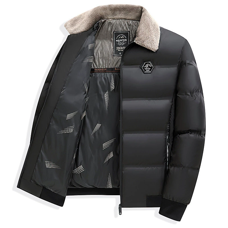 Demi-season short down jacket for leisure