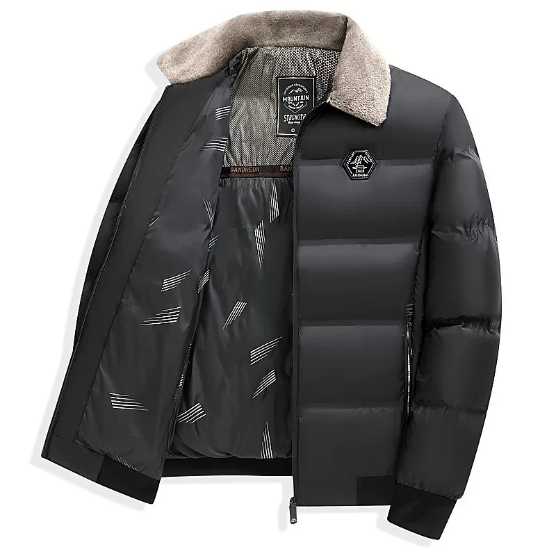 Demi-season short down jacket for leisure