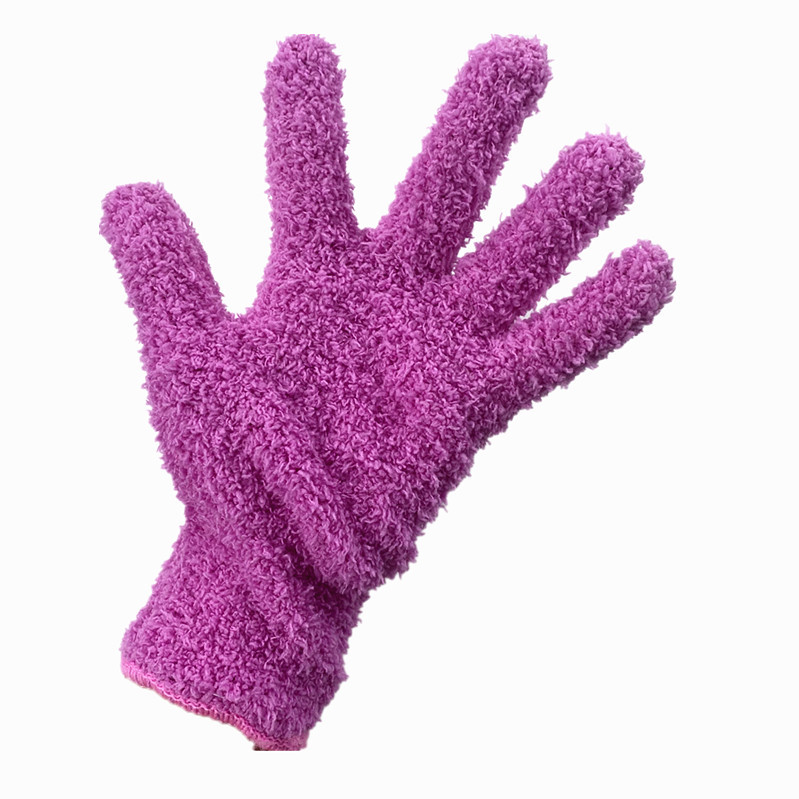 Amazon Venta caliente microfibra pelo teñido guantes Salon suministros felpa guantes reutilizables limpieza eliminación de polvo guantes