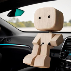 跨境 Shaking Wooden Man Figurine摇晃的木制人像 摇晃汽车装饰