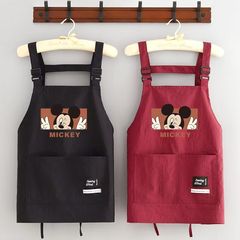 新型防水作業服女性ファッション家庭用キッチン料理エプロン飲食専用出勤ウエスト女性印字