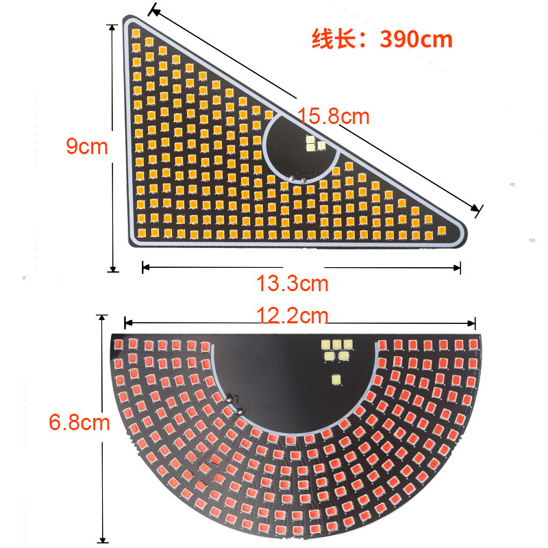 Lámpara de advertencia multifuncional para automóviles   Luz de choque trasera interactiva luz retrovisor ventana trasera atmósfera image 5