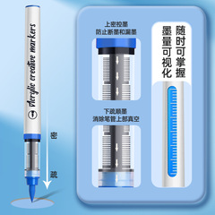 跨境直液式馬克筆批發水彩筆套裝學生美術專用軟頭直液丙烯馬克筆