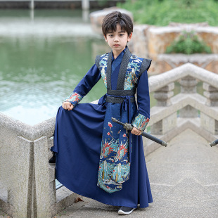 2024 autumn and winter new original children's Hanfu Ming chivalrous childe antique handsome boys ancient Tang suit wholesale