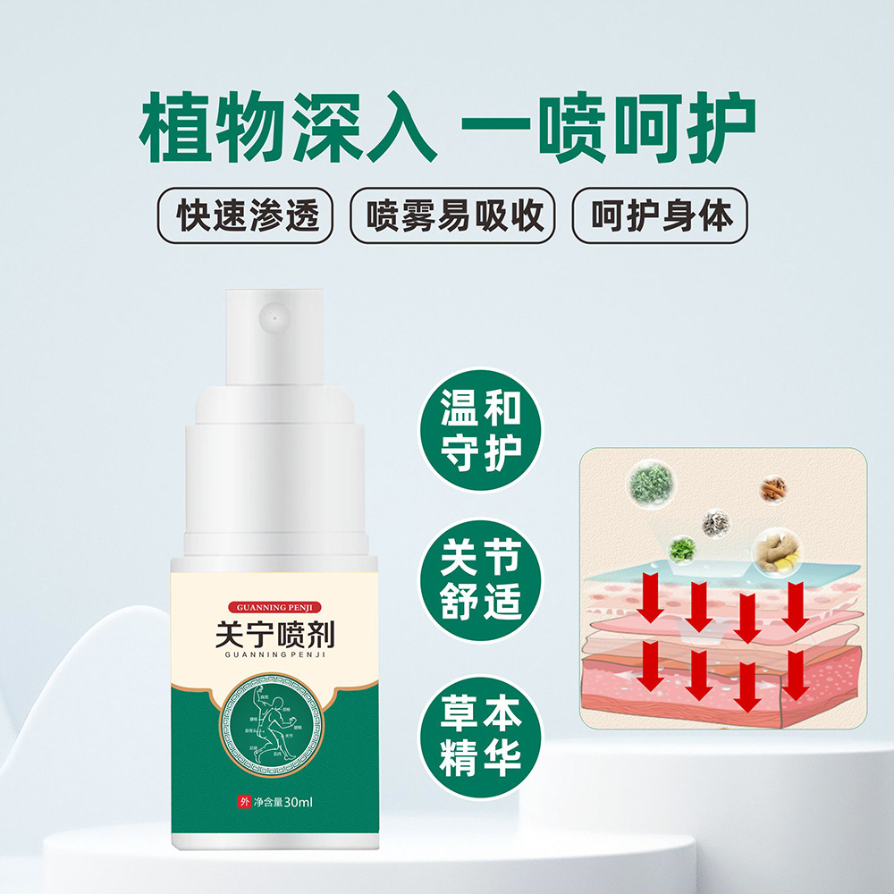 關寧噴劑頸肩腰腿疼痛冷敷凝膠 關節膝蓋止痛凝膠腰椎部位型廠家
