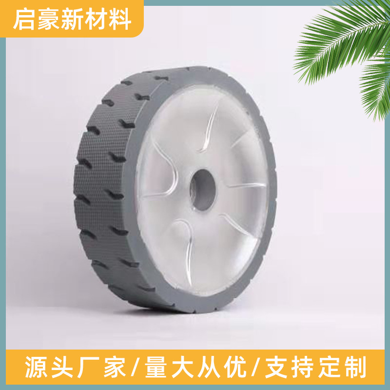 聚氨酯万向轮叉车驱动轮工业橡胶扫地台车耐磨承重轮防滑驱动脚轮