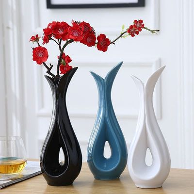 Porcelain Decoration ceramics Light extravagance vase fresh Simplicity modern table Water to keep flower Floral device white