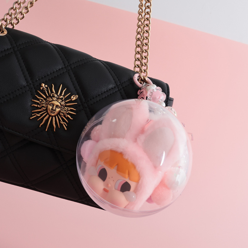 アクリル透明収納ボールボールバッグ小さな丸いバッグcrybaby星座シリーズ人形収納展示ボール|undefined