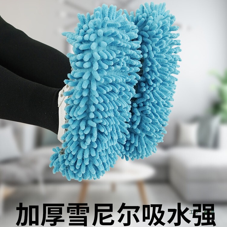 Lazy Mop for Cleaning Floors, Chenille Mop with Silent, Water-Absorbing, Detachable and Washable Mop Head