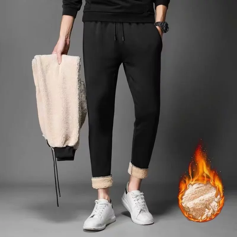 Velvet warm trousers, plus size