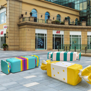 Fiberglass Candy Chair Stool Shopping Mall Leisure Chair Outdoor Park Creative Rest Area Seat Cartoon Display Customization