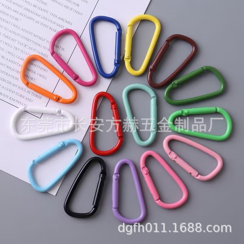 13 colors No. 5 paint color No. 5 D-shaped carabiner spring buckle climbing chain key chain pendant hook