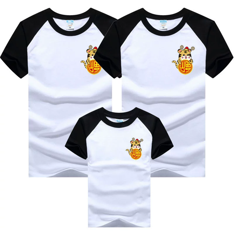 Летняя короткая рукава футболка, семейный стиль