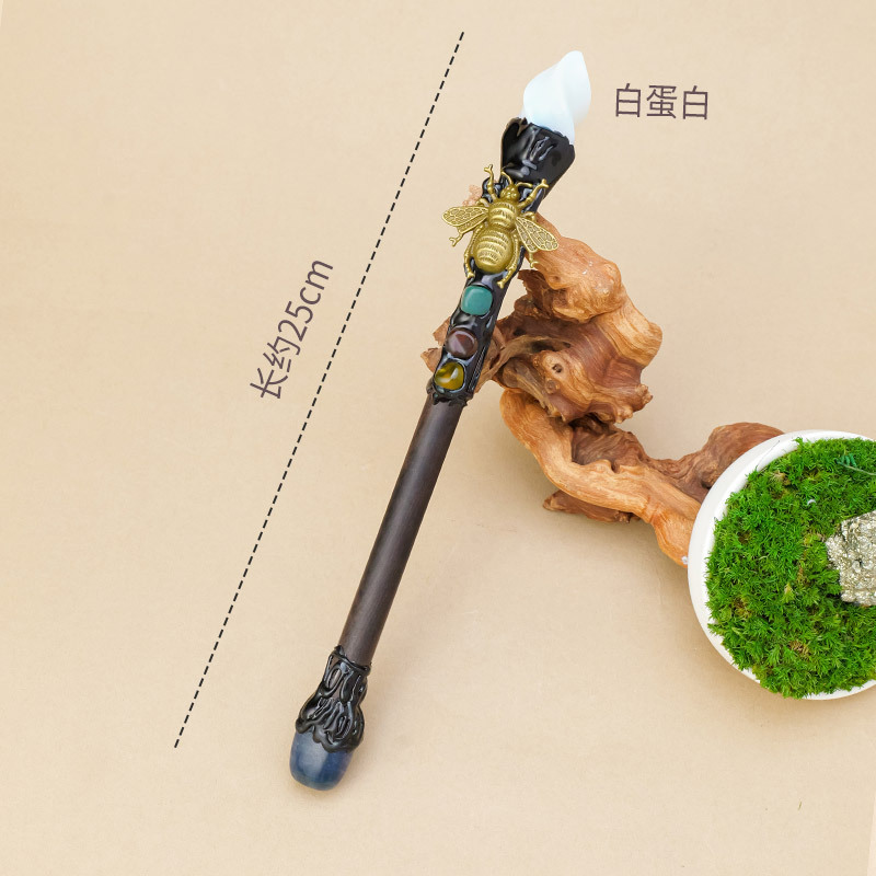 跨境天然水晶小火炬权杖魔法权杖水晶工艺品魔杖万圣节道具装饰|undefined