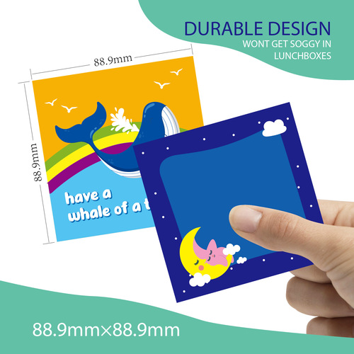 Cross-border 60 children's lunch box notes, cute inspirational cards and thinking cards, fun lunch box encouragement cards