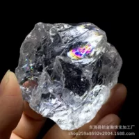Оптовая продажа натуральный Асестли белый кристалл необитальный камень Красочный свет кристалл необитальный руд украшение ароматерапии