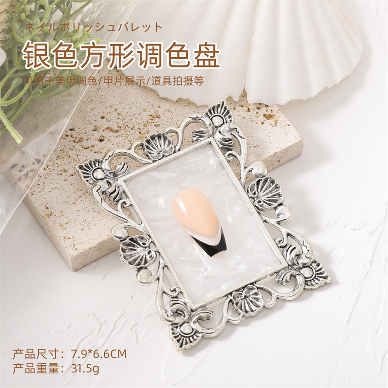 Paleta cuadrada de plata