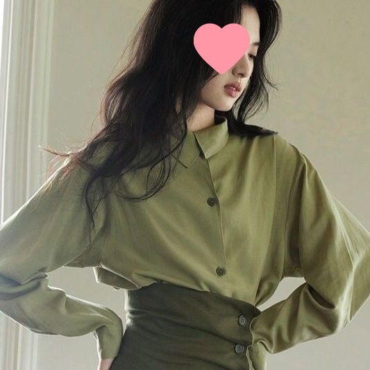 法式绿色不对称领复古套装女2025秋季新款高级感衬衫半身裙潮纯色|undefined