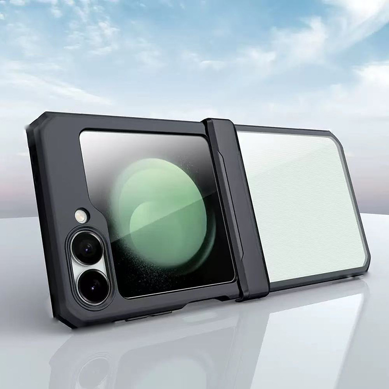 Samsung Z Flip 7 携帯電話ケース アクリル四隅落下防止 Galaxy 6 5 4 保護カバーに適しています。|undefined