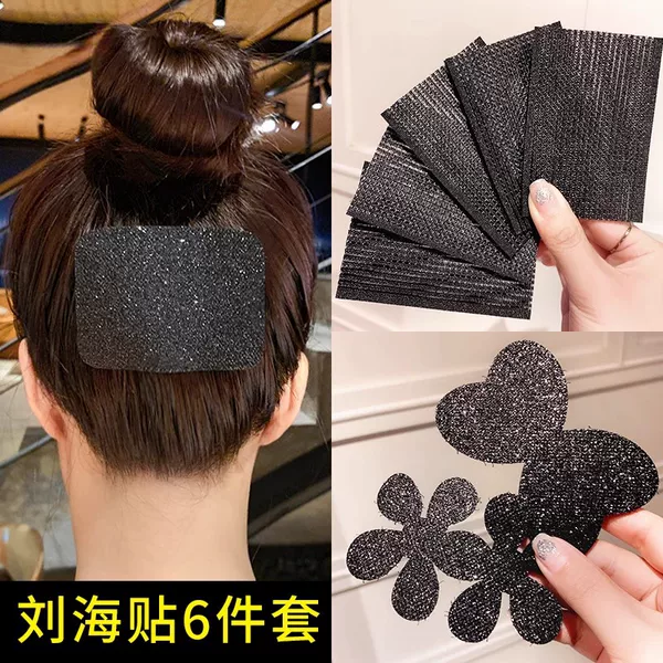 Bangs stickers Korean style hair stick women's stickers broken hair artifact headdress large Velcro head hair stickers adult broken hair stickers