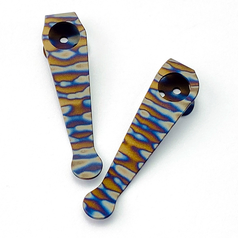 Spyderco Paramilitary 2/蜘蛛C81背夹C223蜘蛛C10钛合金刀背夹