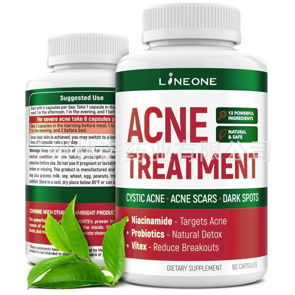 Natural acne treatment Vitamins B5 Zinc for Teens & Adults
