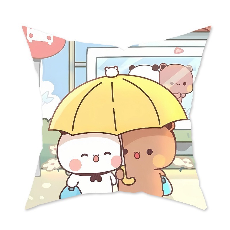 かわいい漫画抱き枕飾りソファリビングルームクッション寝室アニメ柄抱き枕腰枕カバー|undefined