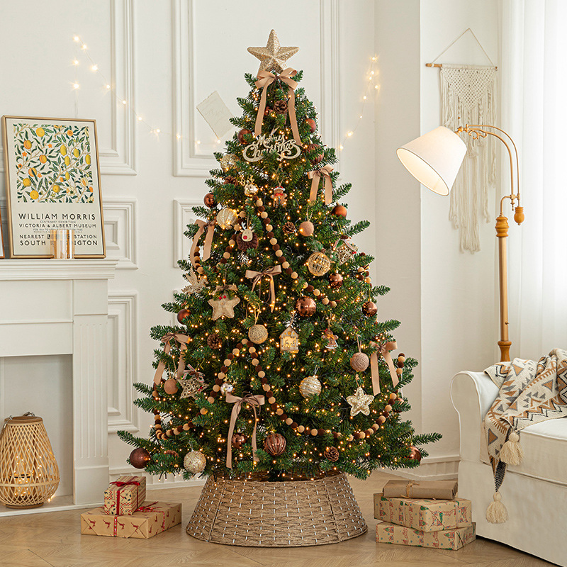 Nuevo árbol de Navidad con iluminación de gran tamaño cifrado paquete de suelo árbol simulación de árbol decoración decoración del centro comercial de Navidad