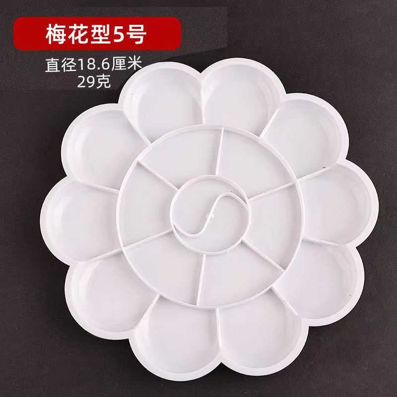 Disco de pintura de porcelana de imitación blanca resistente a la caída disco de pintura al por mayor Plato de tinta de cerámica mariposa pintura china pintura paleta multi-funcional