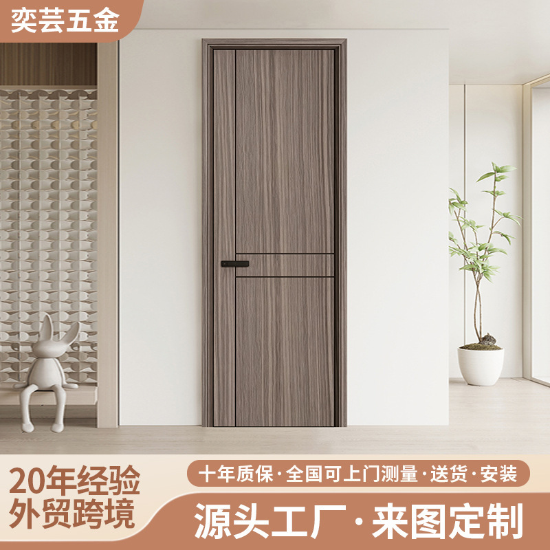 Pure aluminum interior bedroom door, 2.0mm thick pure aluminum panel, aluminum honeycomb filling, moisture-proof and sound-insulating room door, modern minimalist door Pure aluminum interior bedroom door, 2.0mm thick pure aluminum panel, aluminum honeycomb filling, moisture-proof and sound-insulating room door, modern minimalist door