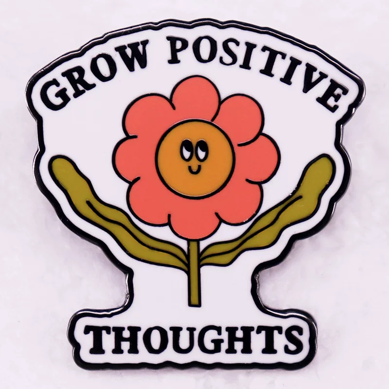 Cartoon brooch, badge, accessory, flowered