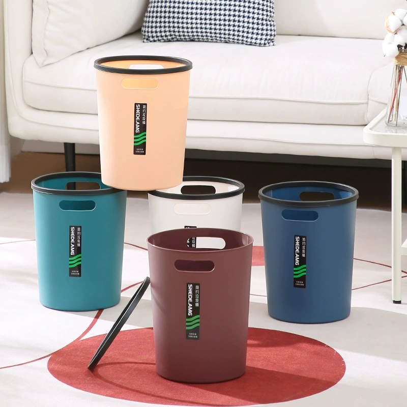 Оптовая продажа мусорное ведро переносной круговое кольцо для мусора Балкон туалет мусорная корзина офисная бумажная корзина может быть напечатана