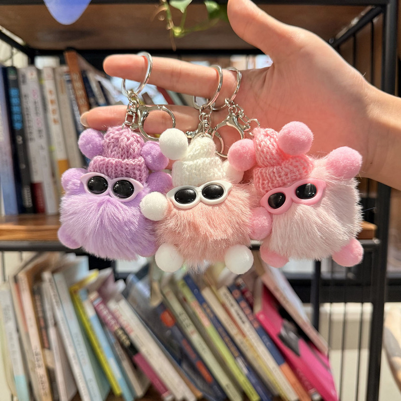 New Autumn and Winter Cartoon Elf Plush Ball Keychain Three-Piece Set Small Briquette Small Gift Cute Bag Pendant New Autumn and Winter Cartoon Elf Plush Ball Keychain Three-Piece Set Small Briquette Small Gift Cute Bag Pendant
