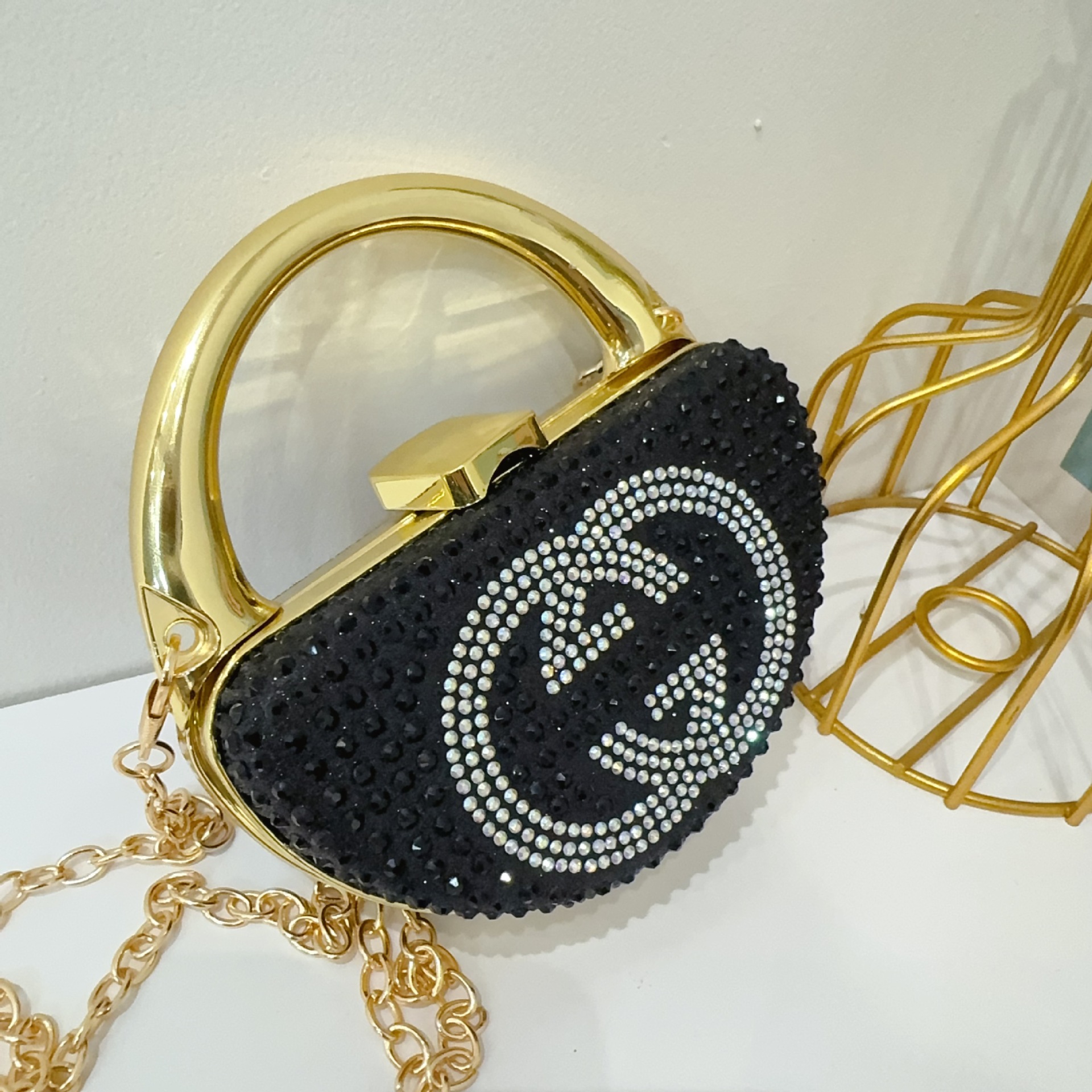 Mini bag mouth red envelope Women's 2025 new cross-border foreign trade diamond-encrusted crossbody small bag, decorative bag, single-shoulder bag for women undefined