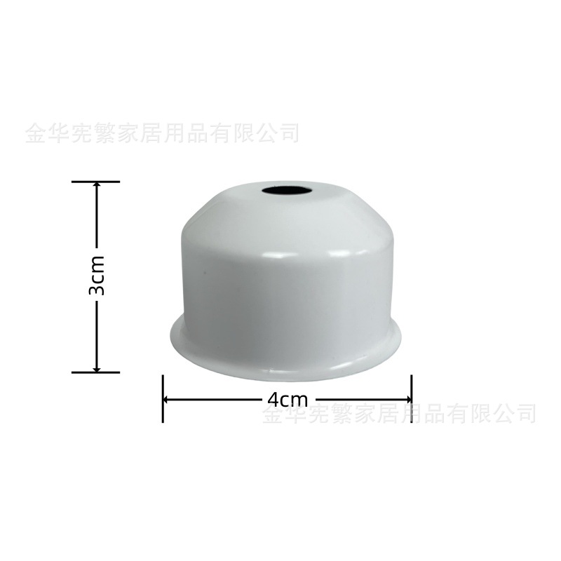 Yiwu spot E27 blanco y negro oro cromo lámpara taza de sombrero cubierta accesorios de lámpara accesorios de lámpara de mesa de metal