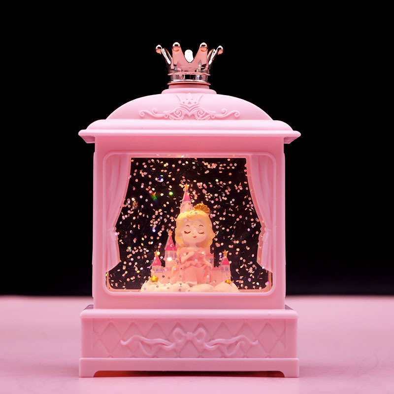 Princess Castle Crystal Lamp Music Box Katie Night Lamp Star Lamp Decoration Student Creative Gift Birthday Gift