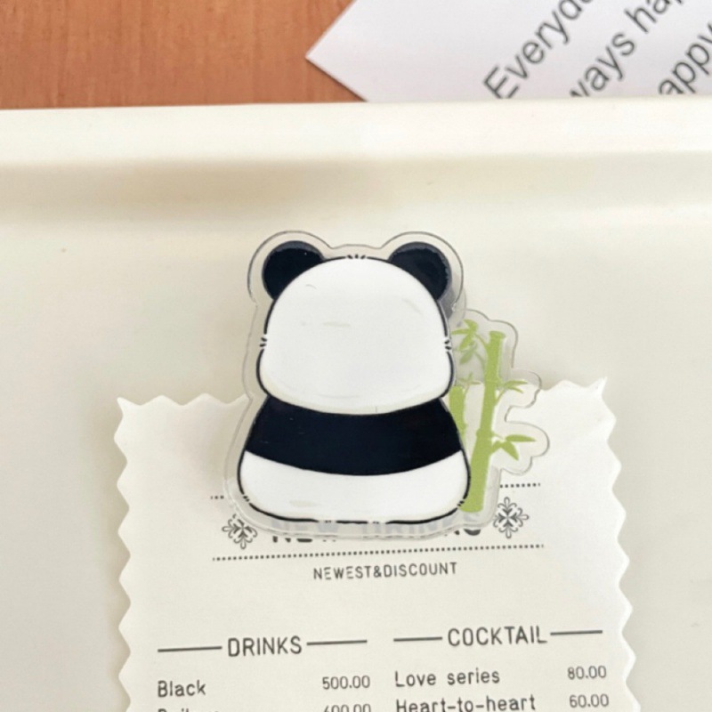 Copyright Panda Flor de dibujos animados regalo decorativo sellado clip nota clip PP estudiante lindo 2 yuanes pequeña mercancía