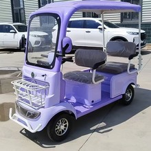 小巴士一体棚电动四轮车景区旅游观光车客货两用带棚电动代步车