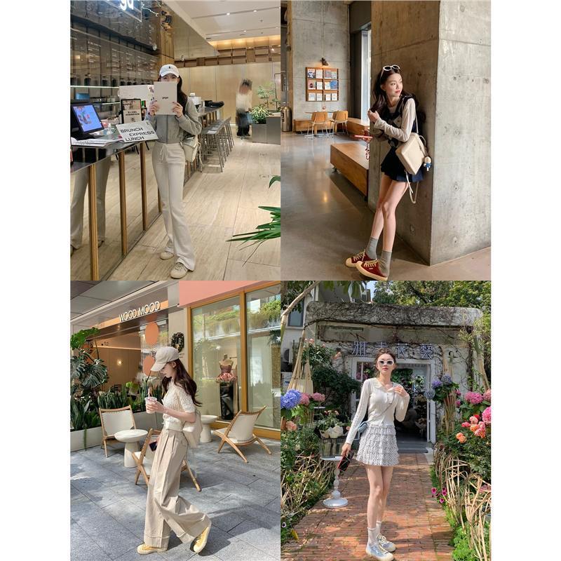 葡萄妈studiolee 新款减龄小圆头百搭系带低帮小白鞋帆布鞋女春|undefined