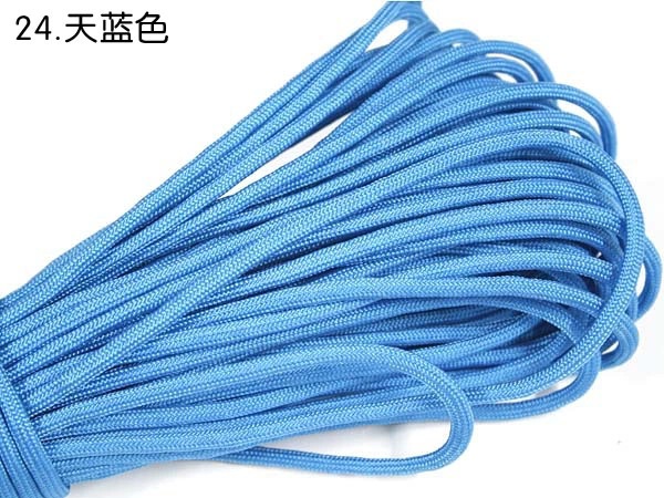 7七芯傘紐31メートル100フィート4mm屋外編みブレスレット用ひもで干しひも200色を縛る