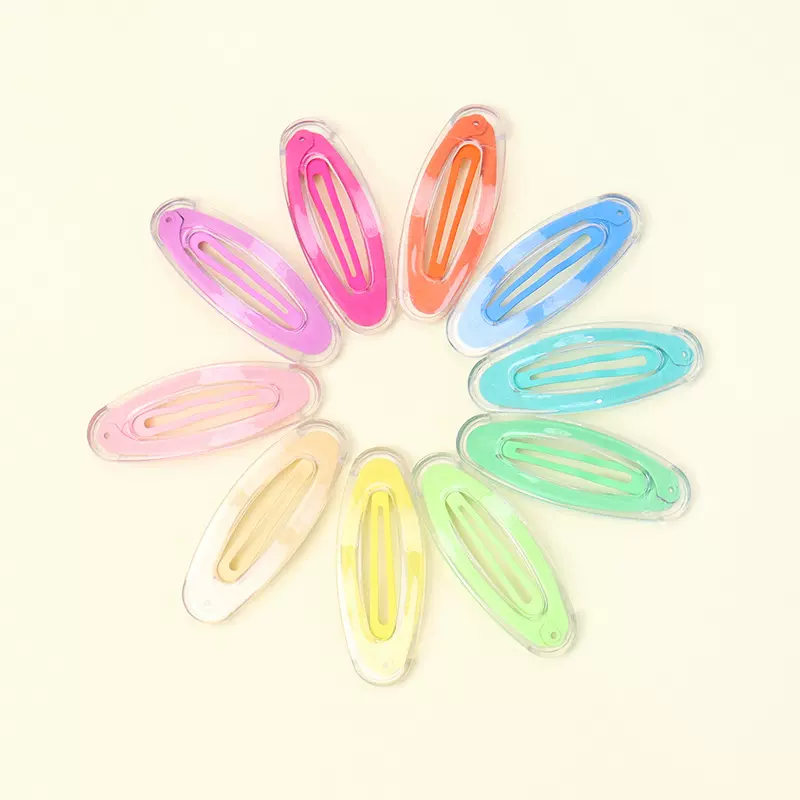 儿童不伤发边夹发卡简约BB发夹几何水滴糖果色宝宝刘海夹发饰批发
