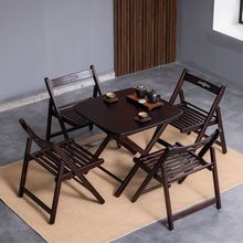 户外简约折叠桌椅子摆摊餐桌家用小户型方桌子便携式室内阳台饭桌