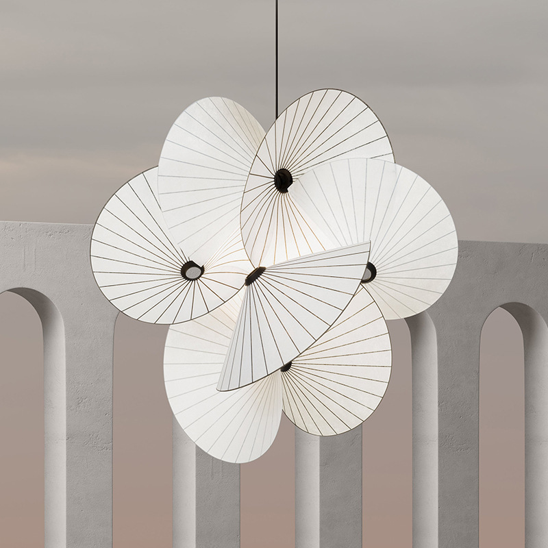 Diseño de viento de lámpara roja diseñador de restaurante nórdico sorprendido arte de sala de estar moderno holandés silencia decoración de la atmósfera de lámpara