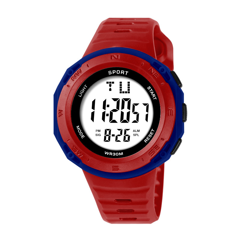 Deportes transfronterizos de moda al aire libre estudiantes de secundaria primaria y secundaria reloj electrónico de alarma de luz nocturna simple reloj electrónico