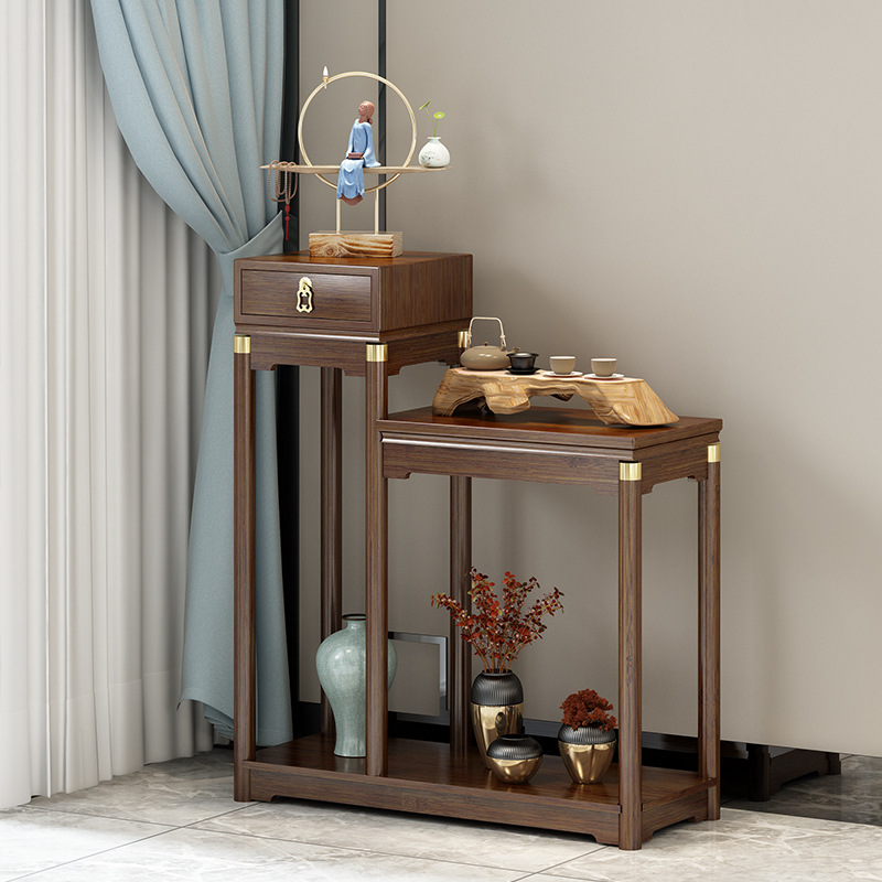 Luz de lujo de alta y baja combinación de soporte de flores sala de estar pequeño estante de tanque de peces de múltiples capas balcón verde rábano estante de almacenamiento sofá simple mesa auxiliar image 4
